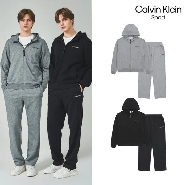 [Calvin Klein] CK 파격초특가 시그니처 에센셜 셋업(후디집업+팬츠) 2종, 남성
