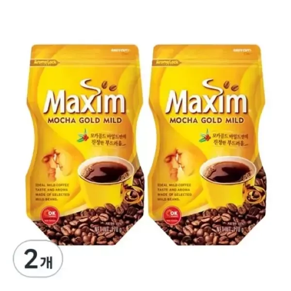 맥심 모카골드 마일드 커피 리필 170g 2개