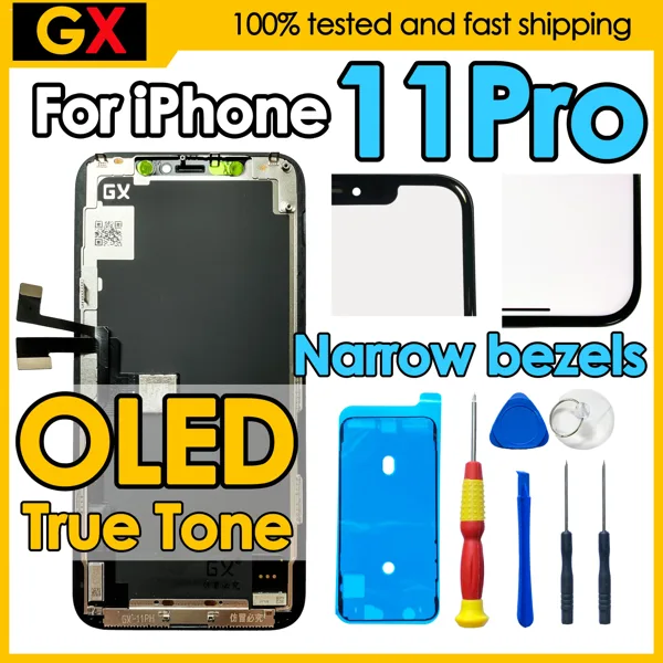 180 일 보증 GX OLED For iPhone 11 Pro 스크린 교체 터치 디지타이저 어셈블리 수리 키트 LCD