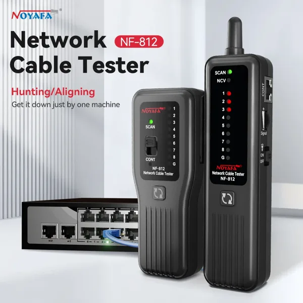 Noyafa NF-812 네트워크 케이블 테스터, 간섭 방지 케이블 감지기, 화상 방지 100v 네트워크 도구, 케이블 추적기, Rj45 Rj11