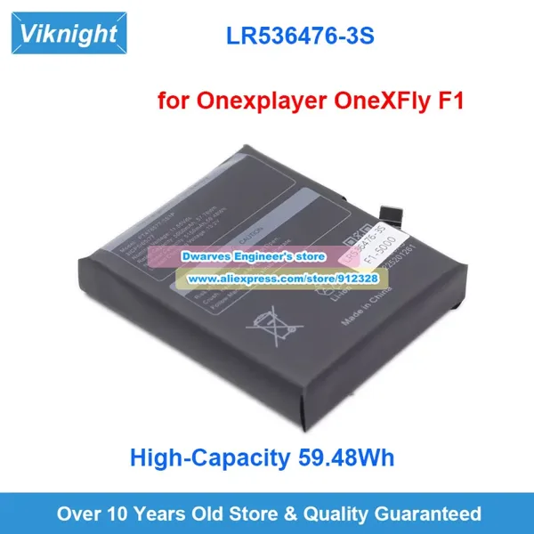 OneXplayer OneXFly F1 F1 Pro 휴대용 게임패드 컨트롤러용 고용량 LR536476-3S 배터리 59.48Wh