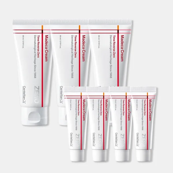 [총 300ml] 동국제약 센텔리안24 마데카크림 타임리버스 제로 80ml x 3개 + 15ml 4개