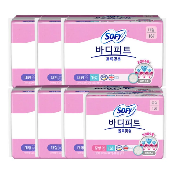 쏘피 바디피트 볼록맞춤 대형 16P 6개 + 중형 16P