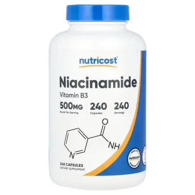 Nutricost, 나이아신아마이드, 500mg, 캡슐 240정