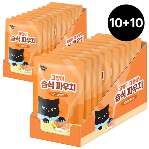 마이티펫 고양이 습식사료 캣 파우치 85g 20개