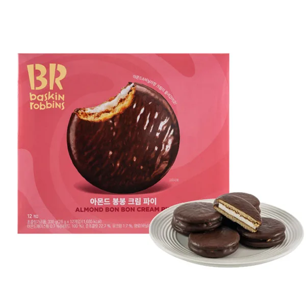 배스킨라빈스 아몬드 봉봉 크림 파이, 336g, 3개