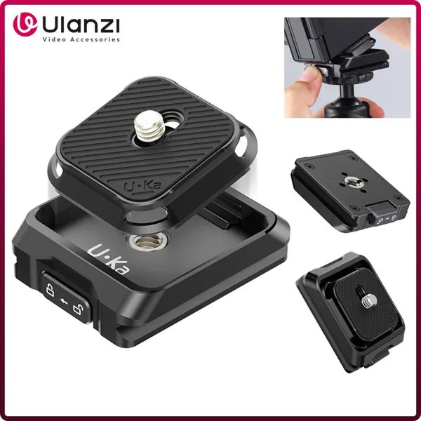 Ulanzi Uka 퀵 릴리스 플레이트 및 베이스 키트 DSLR 카메라 호환 Arca F38 플레이트 퀵 스위치 삼각대 안정기 슬라이더 마운트