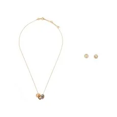 Tory Burch 토리 버치 파베 크리스털 장식 네크리스 앤 이어링 세트