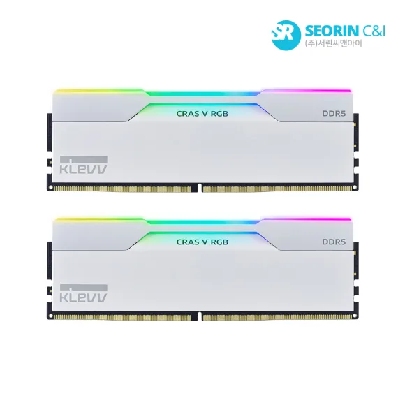 에센코어 클레브 DDR5-6000 CL30 CRAS V RGB 화이트 32GB(16Gx2)...