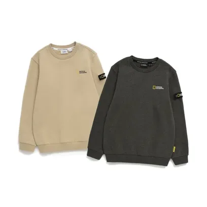 K234USW920 스몰로고 기모 맨투맨 2종택 1