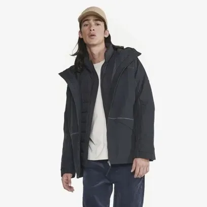 T-KIT 숏 후드 MTD 컬러블록 자켓 AIW24MOUT006NOI
