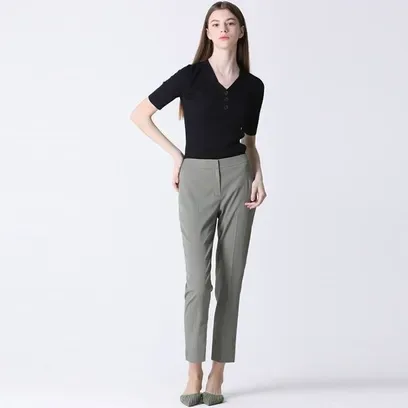 데일리 베이직 솔리드 슬림 팬츠