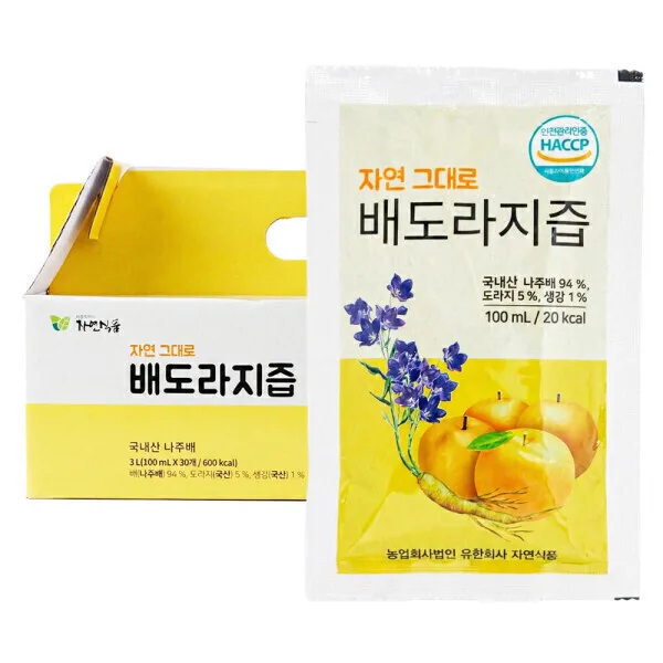 자연그대로 배도라지즙 100ml x 90팩