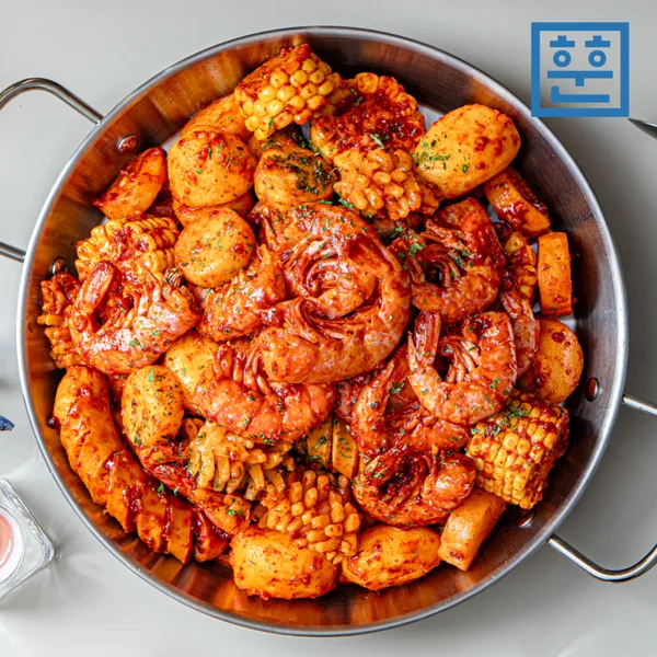 훈훈수산 보일링 씨푸드 쉬림프 밀키트 보일링크랩