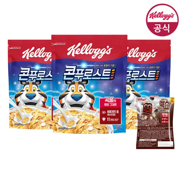 콘푸로스트 600g x 3개 + 쿠키앤크림 30g