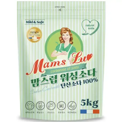 맘스럽 워싱소다 파우치 5kg 땀냄새제거 세탁 빨래 가루세제