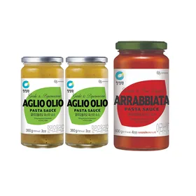 청정원 파스타소스, 알리오올리오, 360g, 2개 + 아라비아따, 600g, 1개