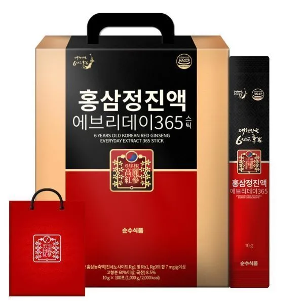 홍삼정 에브리데이 홍삼스틱 1박스(100포) 6년근 홍삼 365