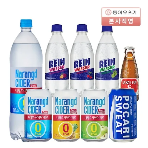 나랑드사이다 제로 345ml 뚱캔 24입