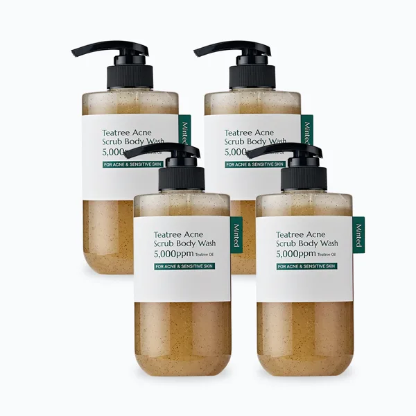 민티드 티트리 아크네 스크럽 바디워시 티트리향, 500ml, 4개