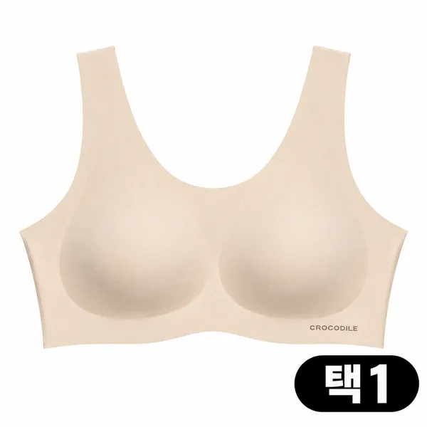 [크로커다일] 에어로쿨 인견쉘론 U/V/스트랩 심리스브라 1종 택1