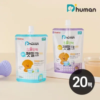 굽네 듀먼 초유단백 찹찹펫밀크 2종 20팩 골라담기 (튼튼관절/눈가반짝)