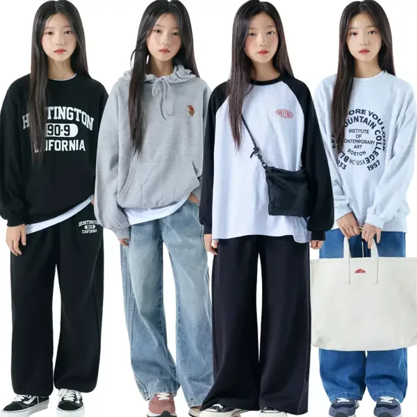 아이라인키즈 가을 주니어 여아의류 초등학생 옷 상하복 티셔츠 바지 트레이닝 세트