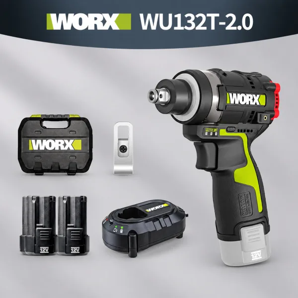 웍스 WORX WU132T 12V 2in1 임팩트 드라이버 렌치 배터리2개포함