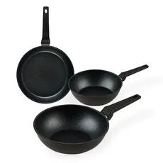 퀸센스 디너 후라이팬 세트 3개, 브라운, 후라이팬 28cm + 궁중팬 24cm + 궁중팬 28cm, 1세트 할인 웰컴백 적용됨 내일(토) 도착 (201) 최대 308원 할인