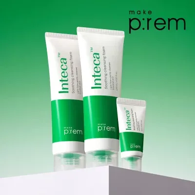 메이크프렘 인테카 수딩 클렌징 폼 120ml+120ml 기획세트 (+폼15ml 내장)