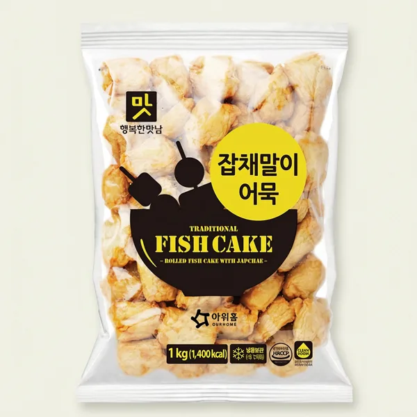 아워홈 잡채말이 어묵 1kg, 2팩,10,900원