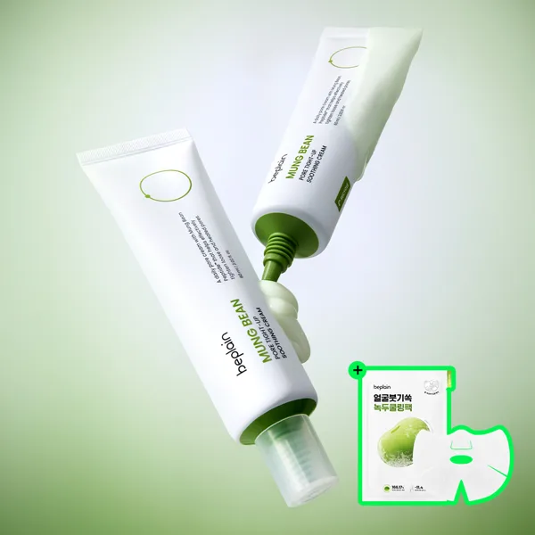 비플레인 녹두 모공 타이트업 수딩 크림 60ml, 2개