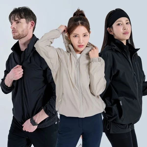 마운틴벨리 초경량 홑겹 고프코어 패커블 후드 바람막이 3종 택1