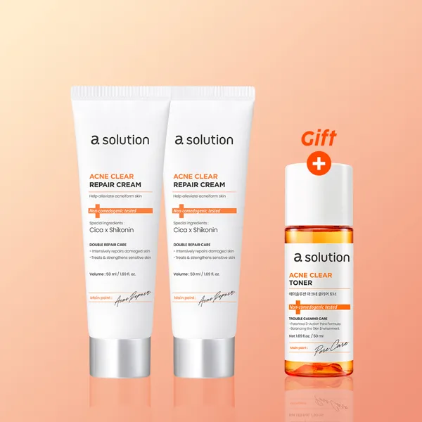 에이솔루션 아크네 클리어 리페어 크림 50ml, 2개