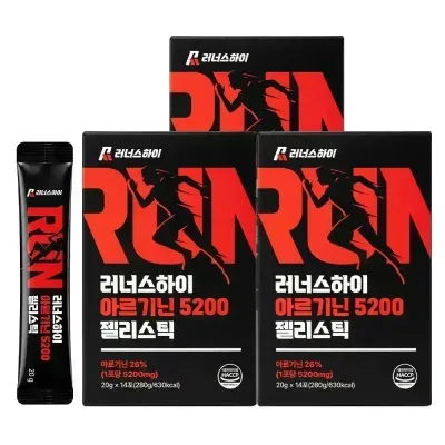 아르기닌5200 젤리스틱 포도맛 젤리 14포 3박스 (총 42포)