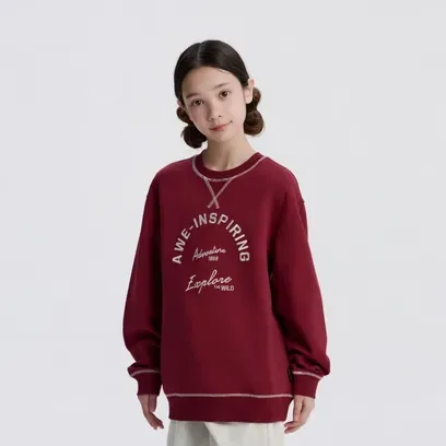 K253USW020 그래픽 맨투맨 WINE