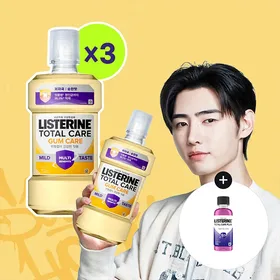 리스테린 검케어 마일드 750ml, 3개 + 증정(토탈케어 플러스 100ml, 1개)