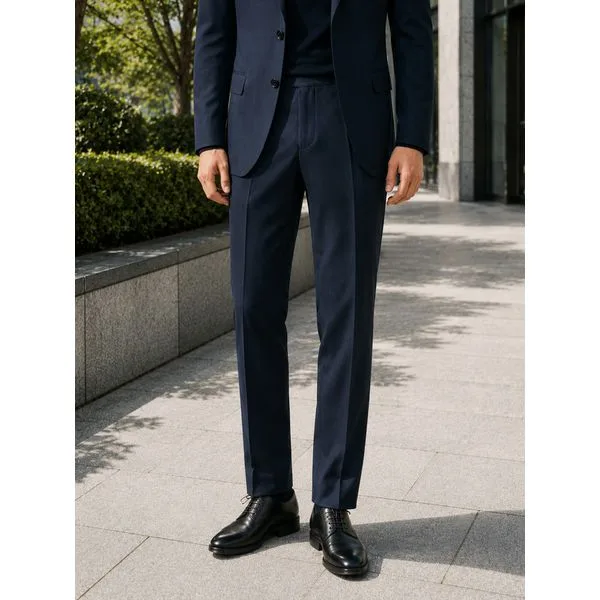 [제냐] 라이트네이비 울 체크 팬츠 MASP4C002N1