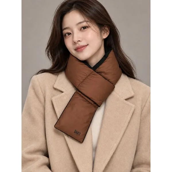 남녀공용 브라운 다운 머플러 DGMU4F901W3