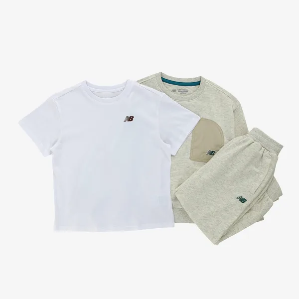뉴발란스키즈 [3PCS] 일러스트 스웻 세트 NK9YG4902U33
