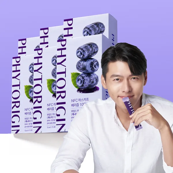 [90포] 파이토리진 NFC 하스카프 베리 즙 100% 착즙 15ml, 15포, 6개