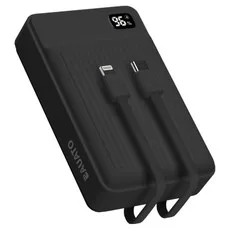 바우아토 포켓쉴 고속 입출력 케이블 일체형 미니 대용량 보조배터리 20000mAh C타입 애플8핀 PD 22.5W, 블랙