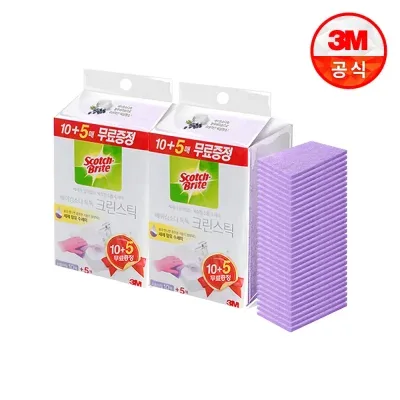 3M 욕실청소 베이킹소다 크린스틱 시트타입 10+5입 x 2개(총30입)