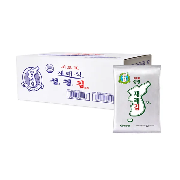 지도표 성경김 재래 전장김 조미 구운 맛있는 김 30g, 20개