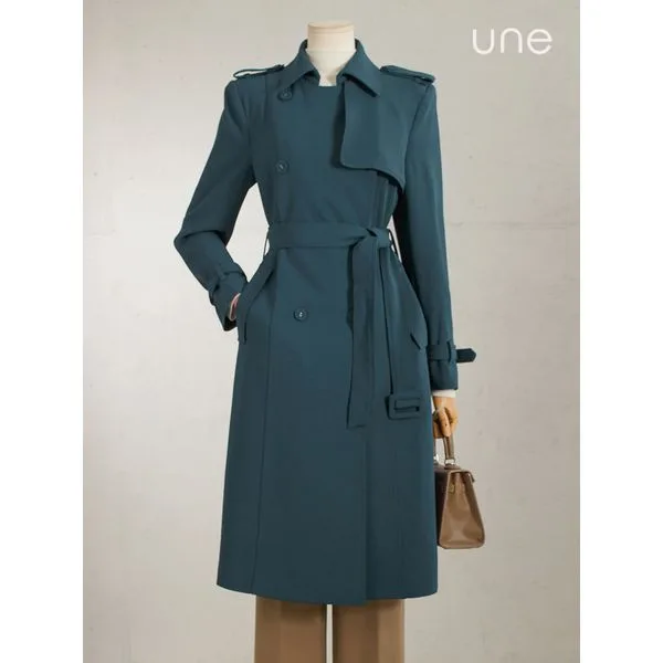 UNE[윈] [77까지] 클래식시크 롱트렌치코트