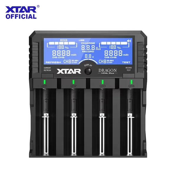 XTAR 18650 배터리 용량 테스터 충전기 검사기 AAA AA 리튬 이온/Ni-MH 11.1V 배터리 팩 VP4L PLUS