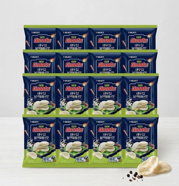 자이언츠 새우칩 블랙페퍼맛 97g, 12개