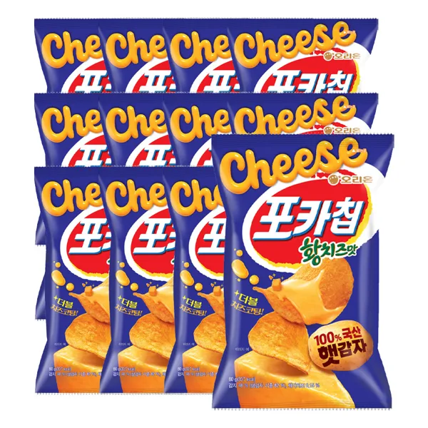 오리온 포카칩 황치즈맛 60g x 12개입(1박스)