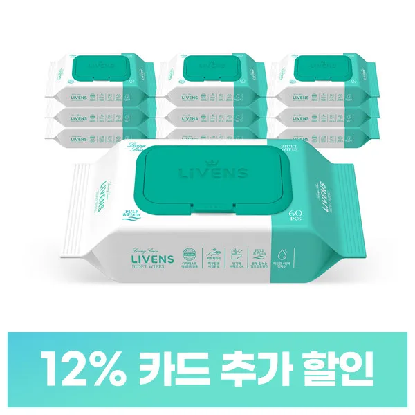 소프트 클린 비데티슈 캡형 60매 10팩