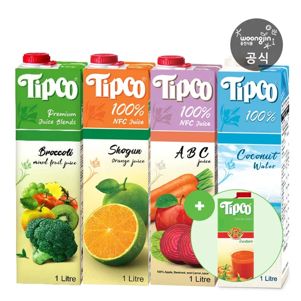 팁코 쇼군오렌지 1L 3개+토마토 1L